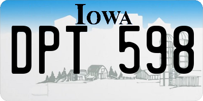 IA license plate DPT598