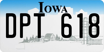 IA license plate DPT618