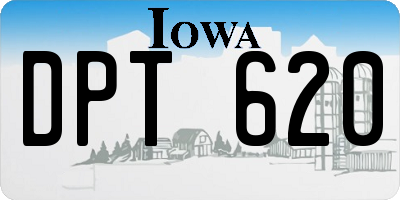 IA license plate DPT620