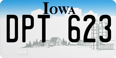 IA license plate DPT623
