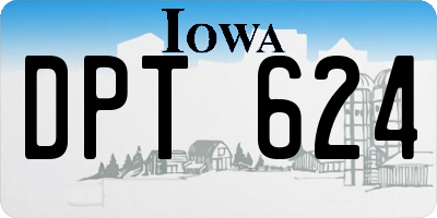IA license plate DPT624