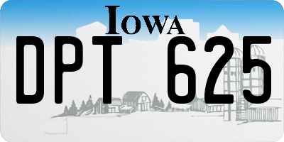 IA license plate DPT625