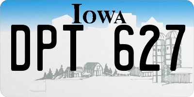 IA license plate DPT627