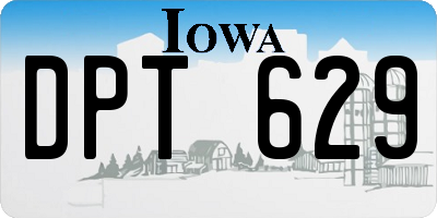 IA license plate DPT629