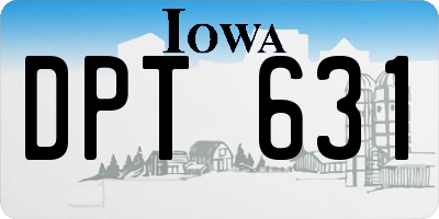 IA license plate DPT631