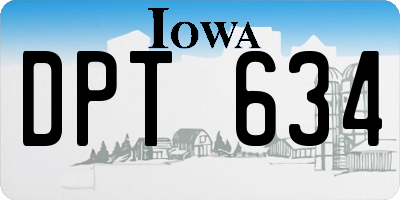 IA license plate DPT634