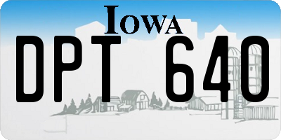 IA license plate DPT640