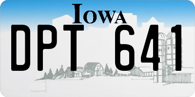 IA license plate DPT641