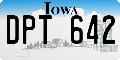 IA license plate DPT642