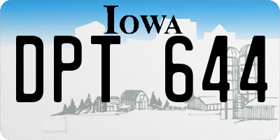 IA license plate DPT644