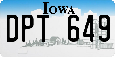 IA license plate DPT649
