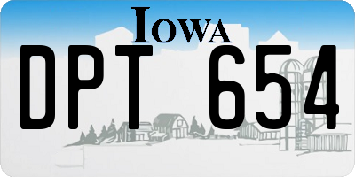 IA license plate DPT654