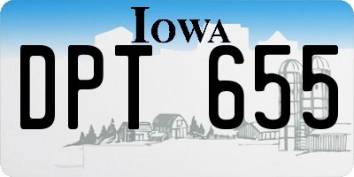IA license plate DPT655