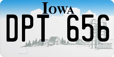 IA license plate DPT656
