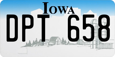 IA license plate DPT658