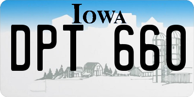 IA license plate DPT660