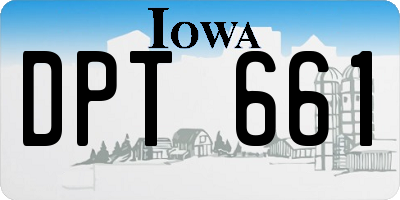 IA license plate DPT661