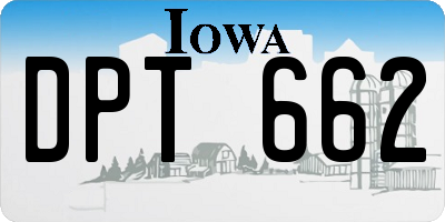 IA license plate DPT662