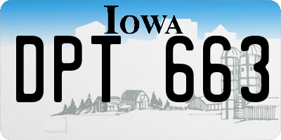 IA license plate DPT663