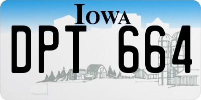 IA license plate DPT664