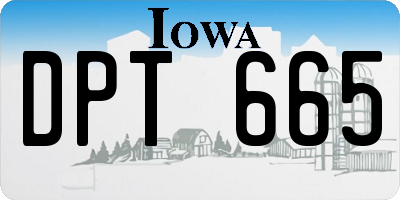 IA license plate DPT665