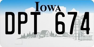 IA license plate DPT674