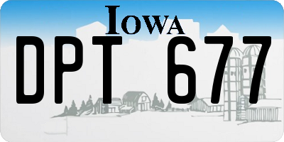 IA license plate DPT677