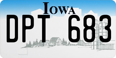 IA license plate DPT683
