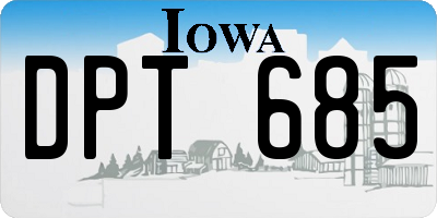 IA license plate DPT685