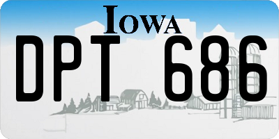 IA license plate DPT686