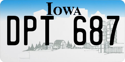 IA license plate DPT687