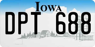 IA license plate DPT688