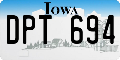 IA license plate DPT694
