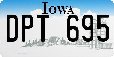 IA license plate DPT695