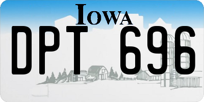 IA license plate DPT696