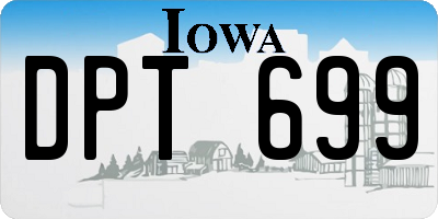 IA license plate DPT699