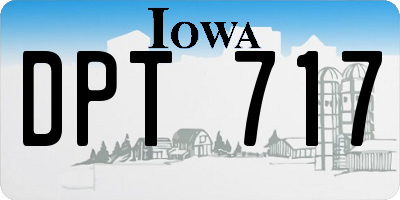 IA license plate DPT717