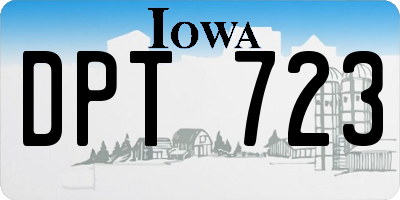 IA license plate DPT723