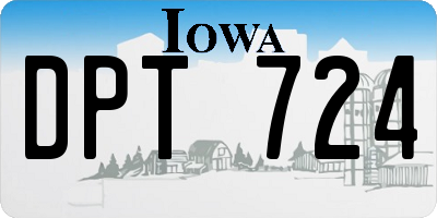 IA license plate DPT724