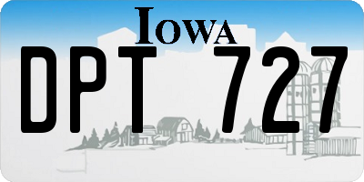 IA license plate DPT727