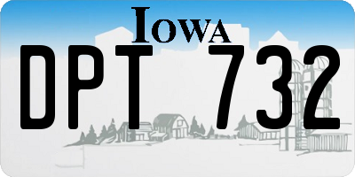IA license plate DPT732