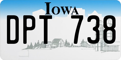 IA license plate DPT738