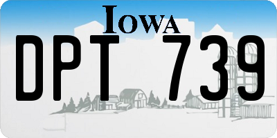 IA license plate DPT739