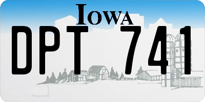 IA license plate DPT741