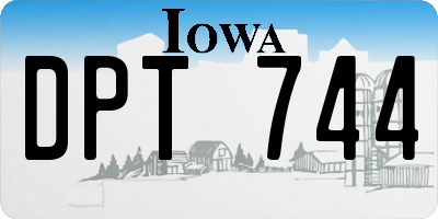 IA license plate DPT744