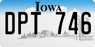 IA license plate DPT746