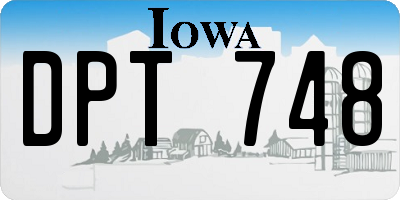 IA license plate DPT748