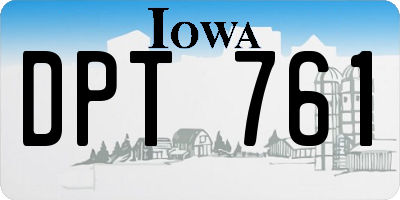 IA license plate DPT761