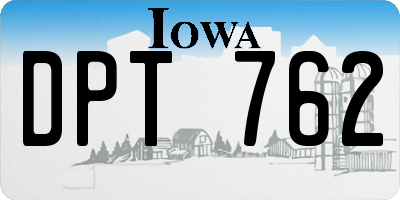 IA license plate DPT762