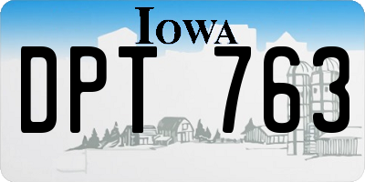 IA license plate DPT763